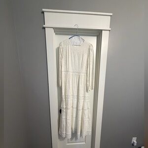 Antonio Melani White Eyelet Maxi Dress